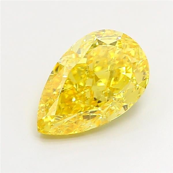 2.04 Ct. Fancy Vivid Yellow Pear Lab Grown Diamond