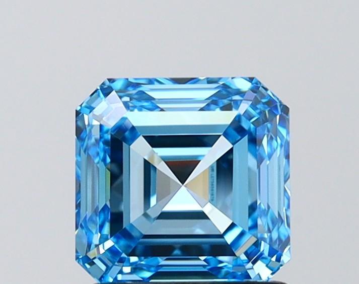 1.50 Ct. Fancy Vivid Blue Asscher Lab Grown Diamond