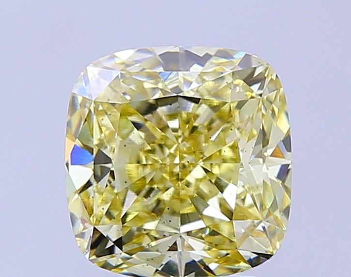 3.55 Ct. Fancy Yellow Cushion Lab Grown Diamond
