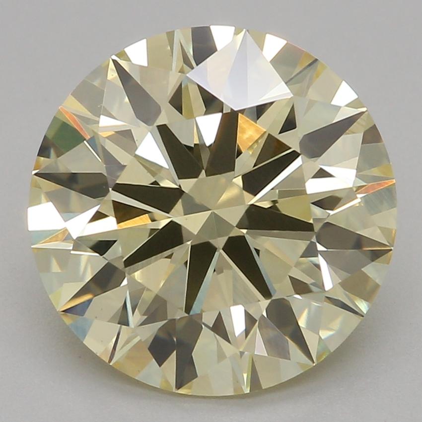 3.04 Ct. Fancy Intense Yellow Round Lab Grown Diamond