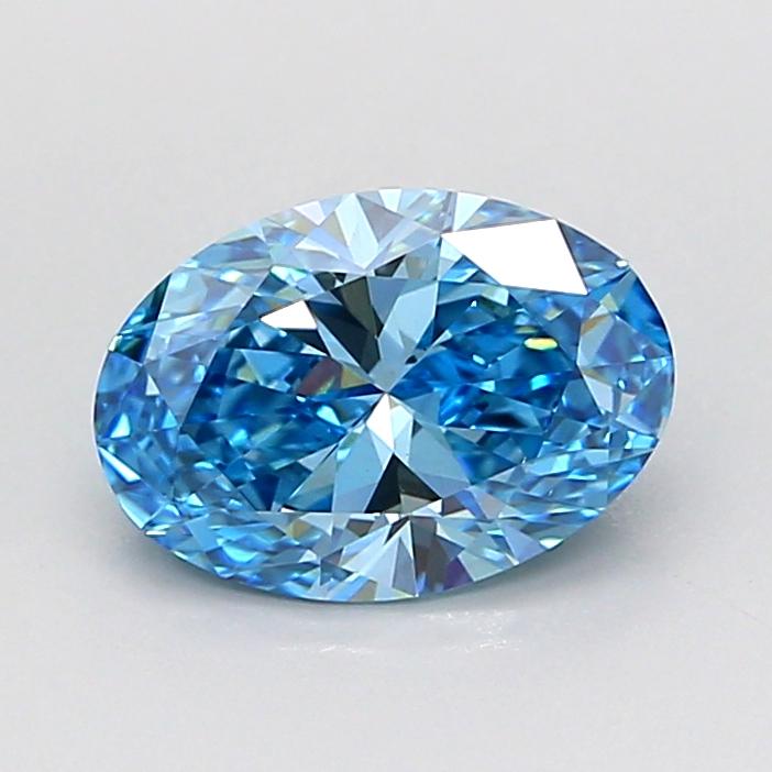 1.52 Ct. Fancy Vivid Blue Oval Lab Grown Diamond