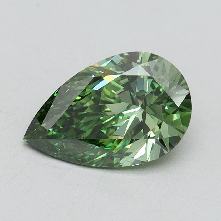 1.00 Ct. Fancy Vivid Green Pear Lab Grown Diamond