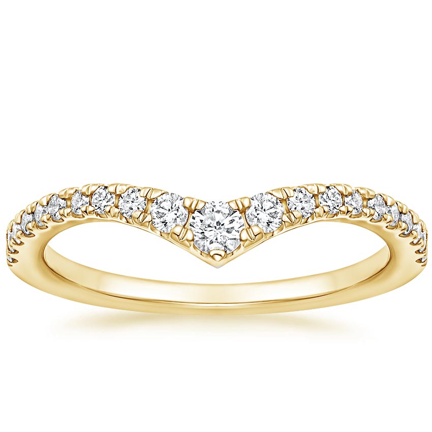 18K Yellow Gold Tapered Flair Diamond Ring (1/3 ct. tw.), large top view