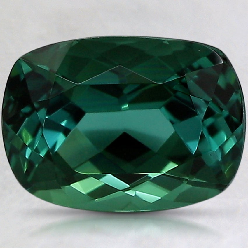 10x7.4mm Unheated Green Cushion Tourmaline