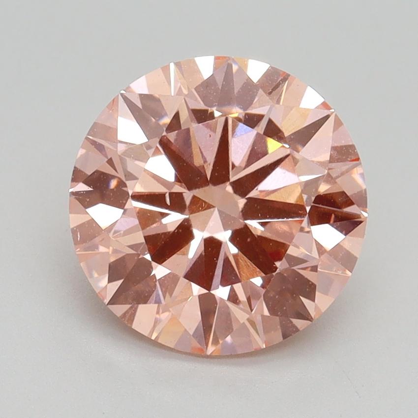 2.70 Ct. Fancy Intense Pink Round Lab Grown Diamond