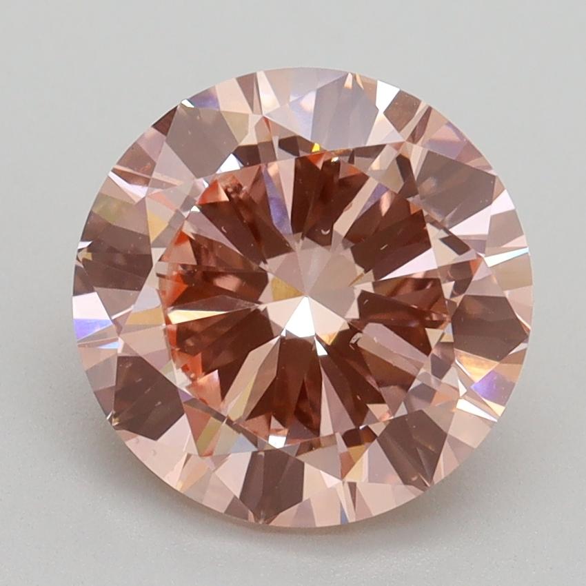 3.00 Ct. Fancy Intense Pink Round Lab Grown Diamond