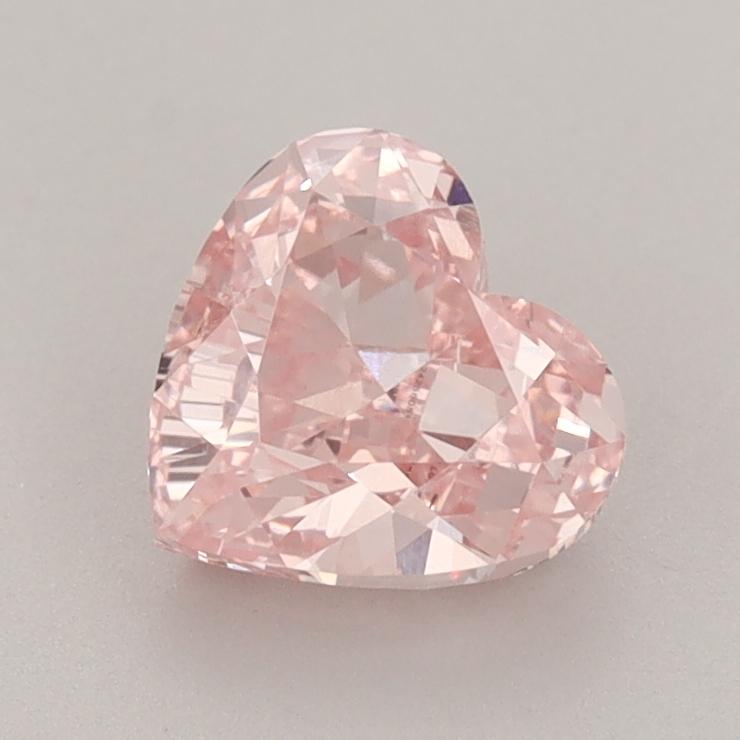 1.23 Ct. Fancy Intense  Pink Heart Lab Grown Diamond