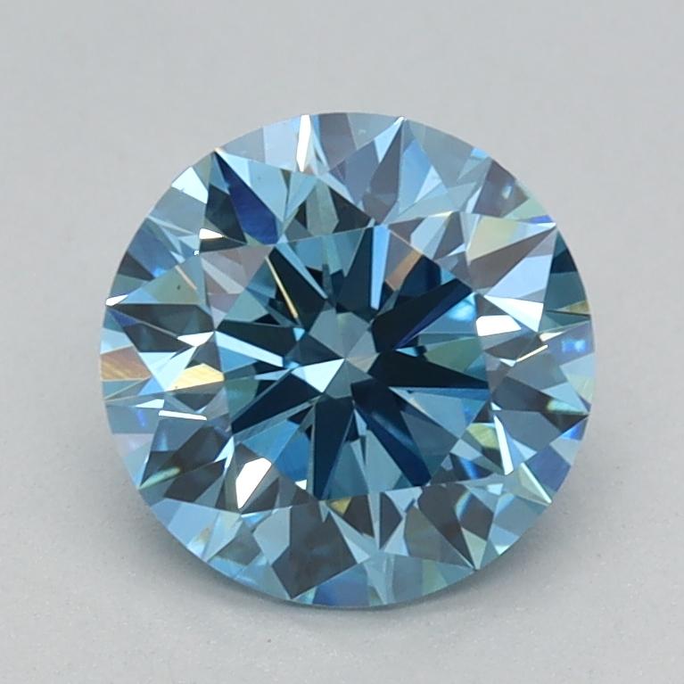 1.07 Ct. Fancy Vivid Blue Round Lab Grown Diamond