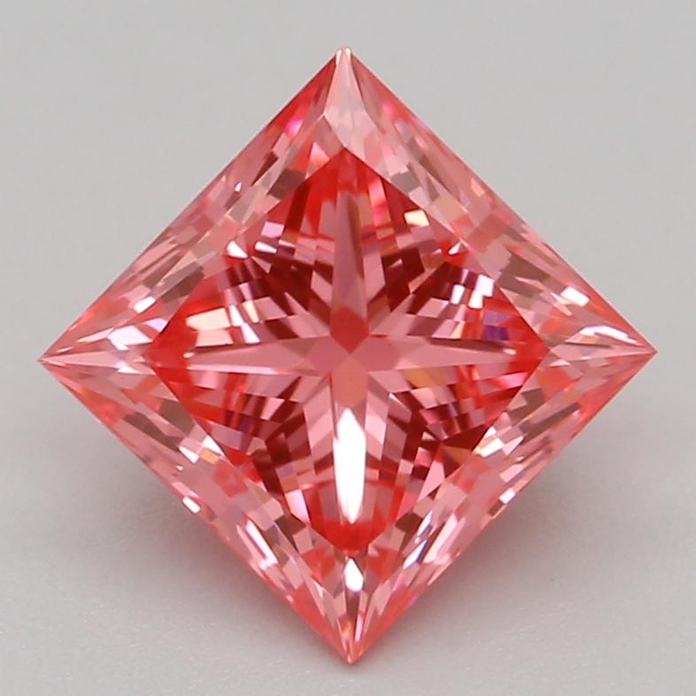 1.08 Ct. Fancy Vivid Pink Princess Lab Grown Diamond