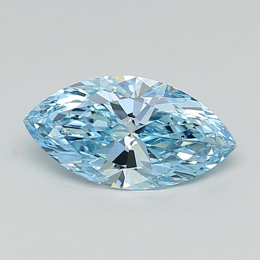 2.00 Ct. Fancy Vivid  Blue Marquise Lab Grown Diamond