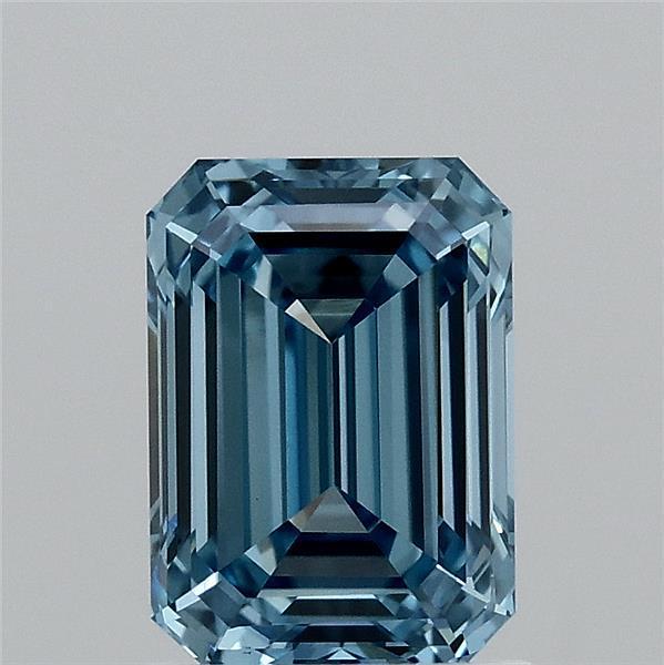1.54 Ct. Fancy Vivid Blue Emerald Lab Grown Diamond