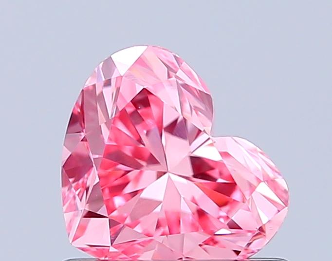 0.75 Ct. Fancy Vivid Pink Heart Lab Grown Diamond
