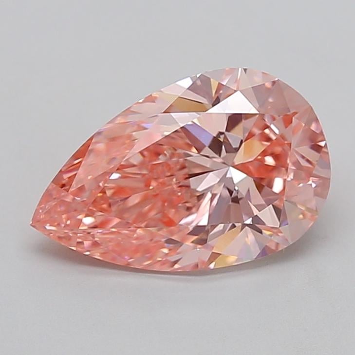 2.58 Ct. Fancy Vivid  Pink Pear Lab Grown Diamond