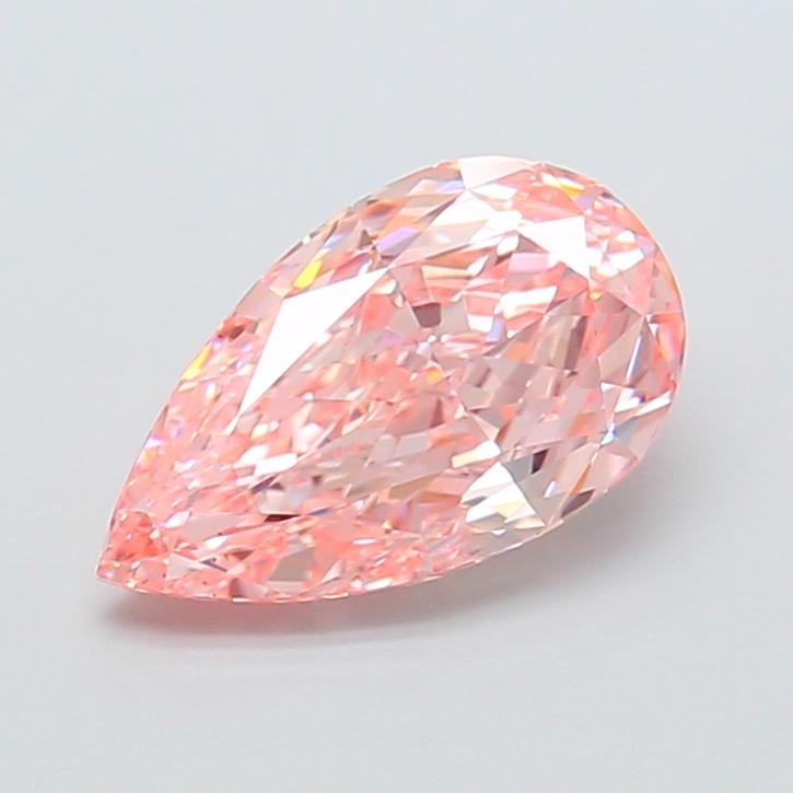 2.10 Ct. Fancy Vivid  Pink Pear Lab Grown Diamond