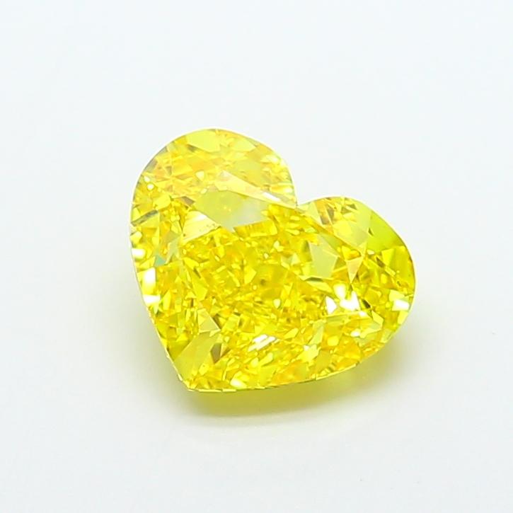 4.56 Ct. Fancy Vivid Yellow Heart Lab Grown Diamond