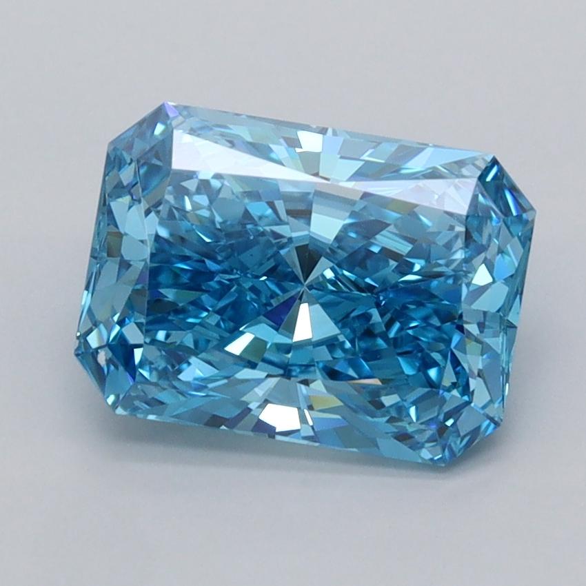 2.13 Ct. Fancy Vivid  Blue Radiant Lab Grown Diamond