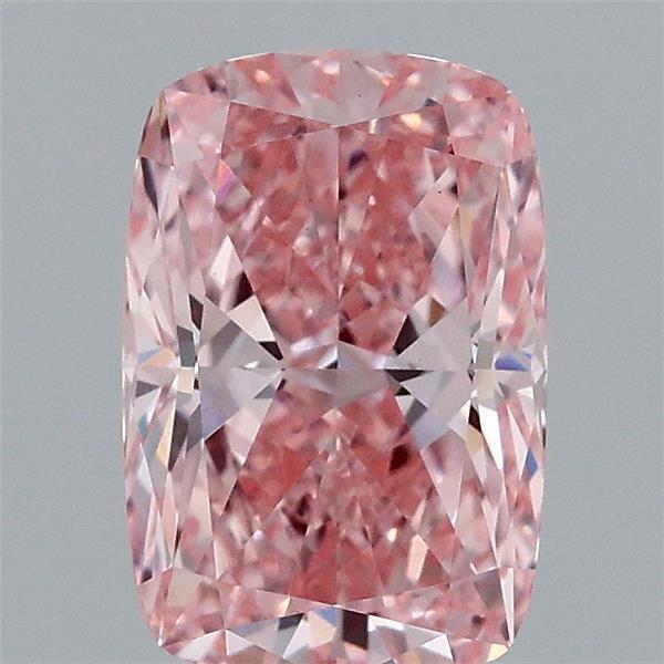 1.48 Ct. Fancy Vivid  Pink Cushion Lab Grown Diamond