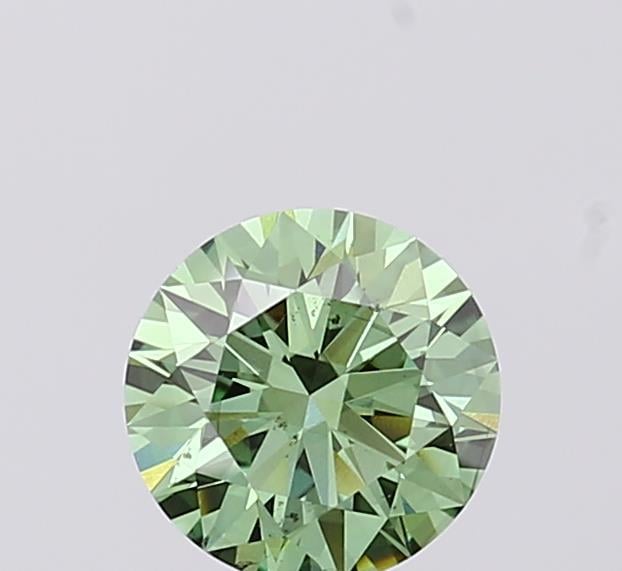 1.00 Ct. Fancy Vivid  Green Round Lab Grown Diamond