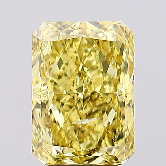 4.76 Ct. Fancy Vivid  Yellow Radiant Lab Grown Diamond