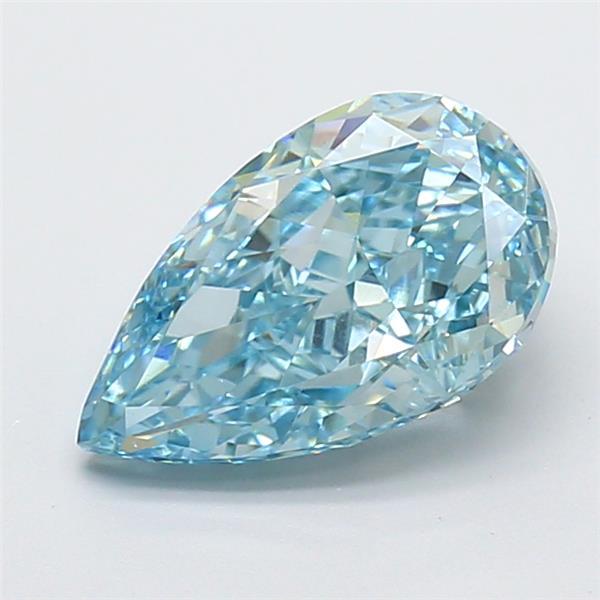 3.19 Ct. Fancy Vivid  Blue Pear Lab Grown Diamond
