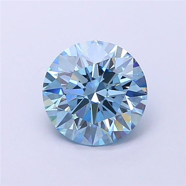 1.71 Ct. Fancy Vivid Blue Round Lab Grown Diamond