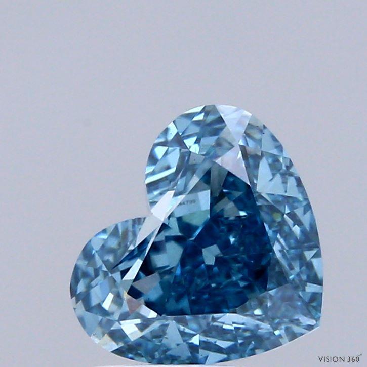 2.04 Ct. Fancy Vivid Blue Heart Lab Grown Diamond
