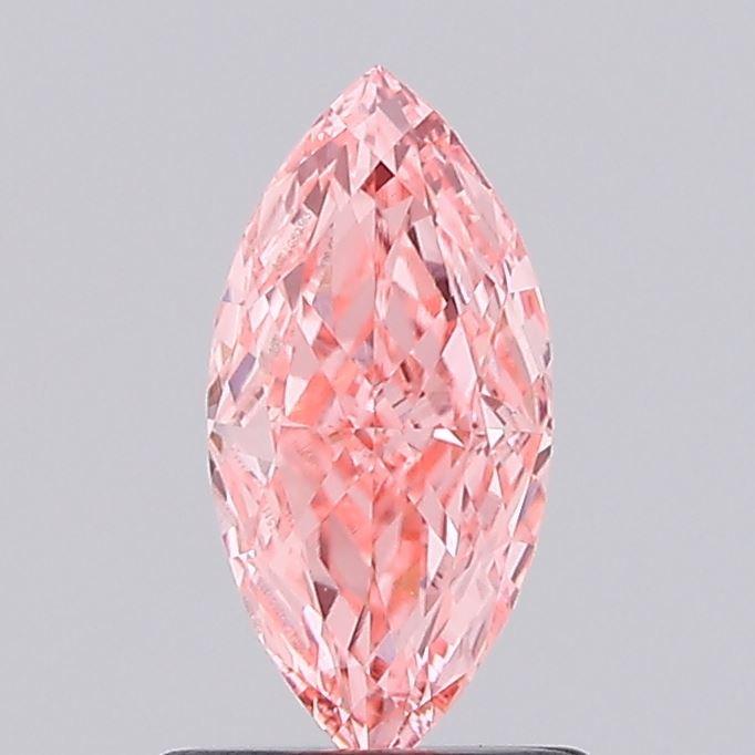 0.76 Ct. Fancy Vivid Pink Marquise Lab Grown Diamond