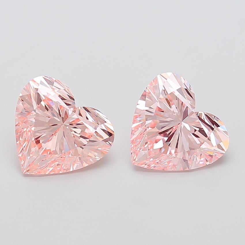 2.95 Ct. Fancy Intense  Pink Heart Lab Grown Diamond