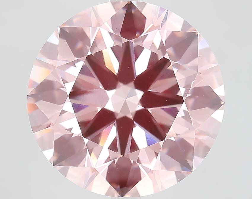 12.02 Ct. Fancy Intense Pink Round Lab Grown Diamond