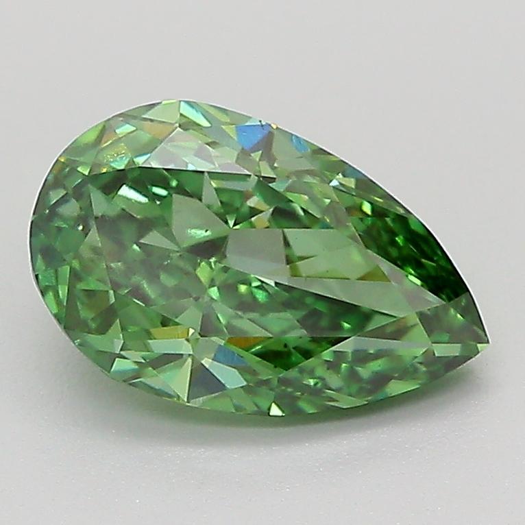 1.67 Ct. Fancy Vivid Green Pear Lab Grown Diamond