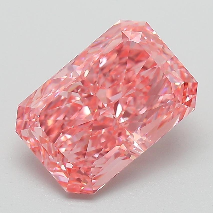 3.08 Ct. Fancy Pink Radiant Lab Grown Diamond