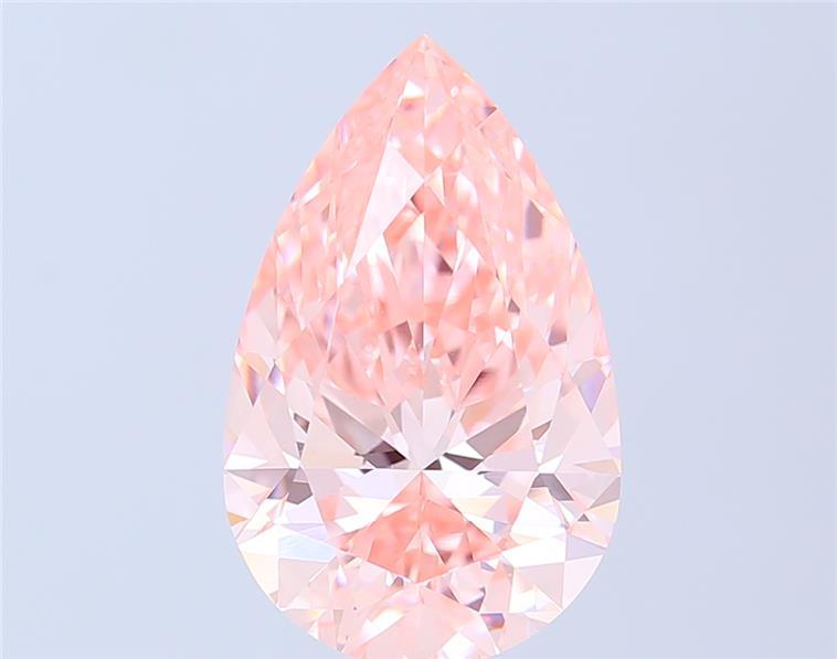 6.07 Ct. Fancy Vivid Pink Pear Lab Grown Diamond
