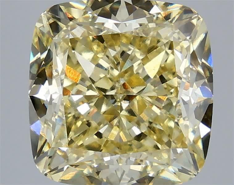 5.03 Ct. Fancy Yellow Cushion Lab Grown Diamond