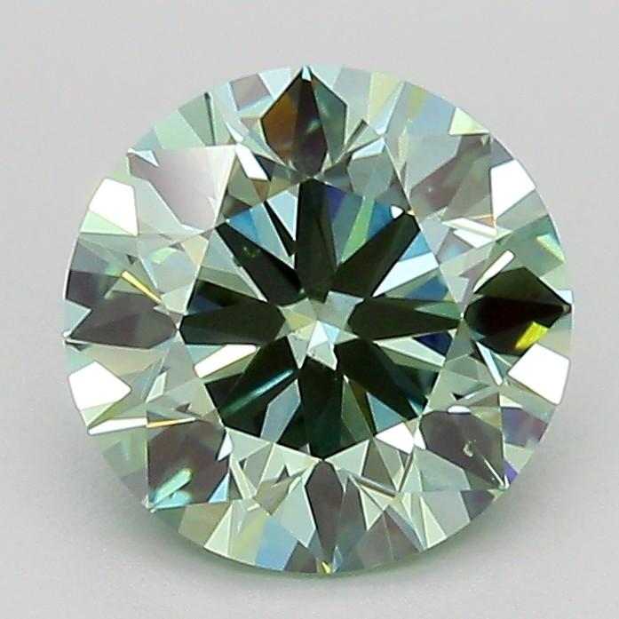 2.01 Ct. Fancy Vivid Green Round Lab Grown Diamond