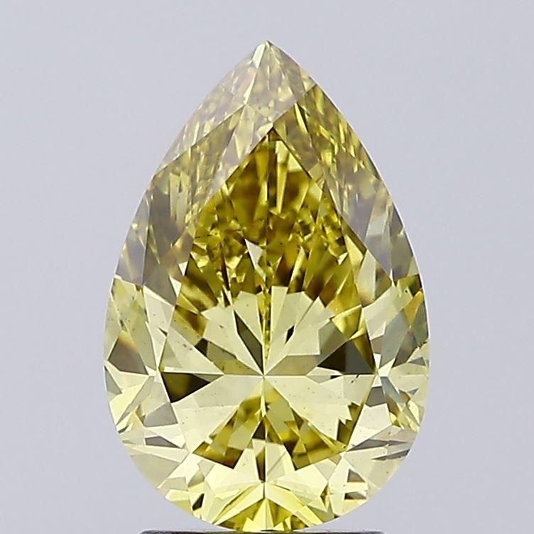 3.02 Ct. Fancy Intense Yellow Pear Lab Grown Diamond
