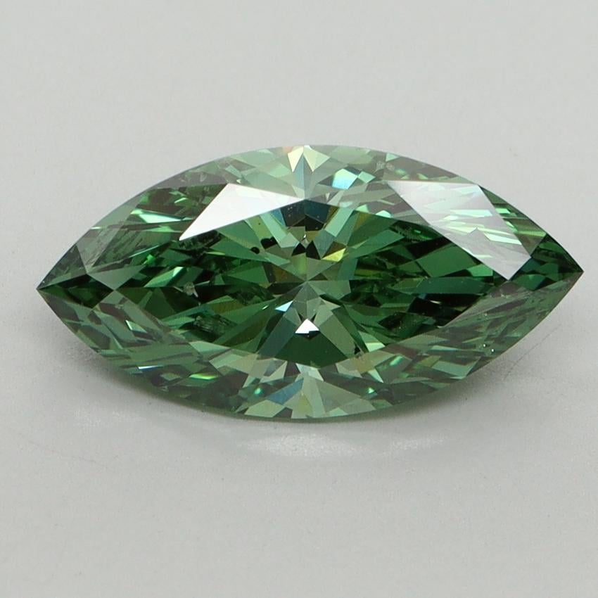 2.02 Ct. Fancy Vivid Pacific Green Marquise Lab Grown Diamond