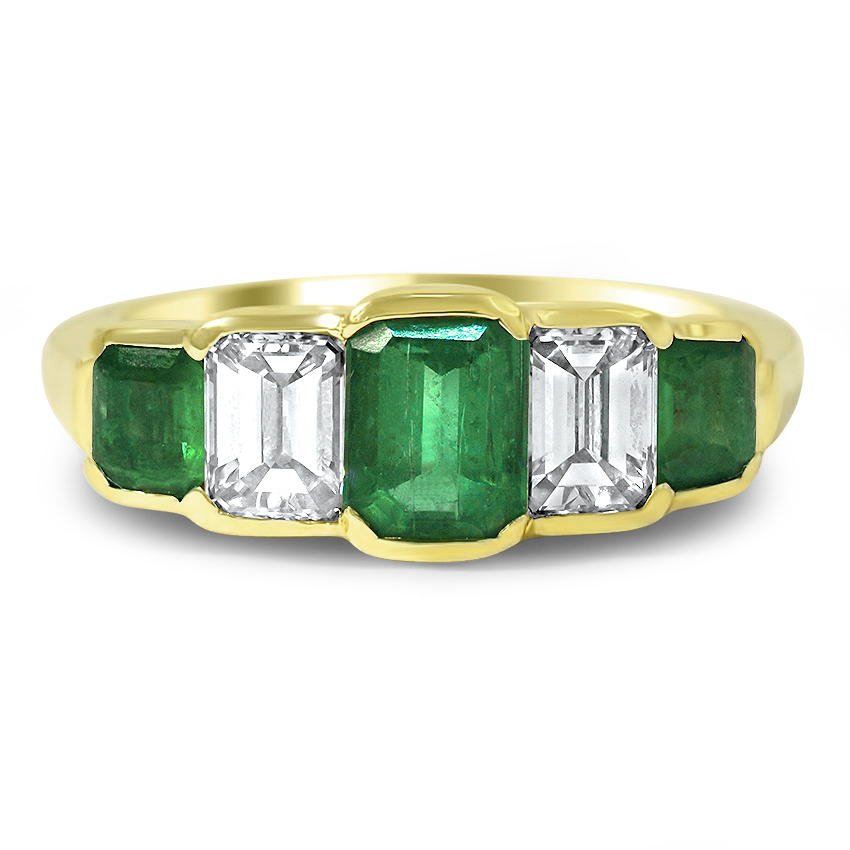 Modern Emerald Vintage Ring Nashville Brilliant Earth