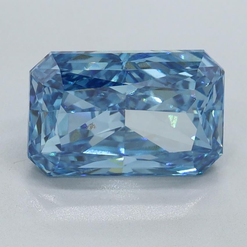 2.58 Ct. Fancy Vivid Blue Radiant Lab Grown Diamond