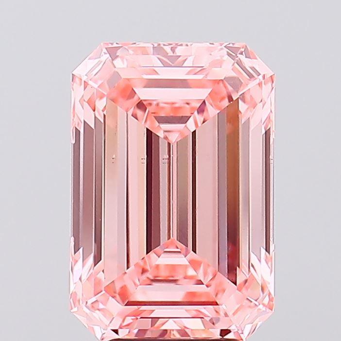 5.09 Ct. Fancy Vivid Pink Emerald Lab Grown Diamond