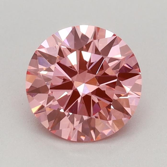 0.71 Ct. Fancy Vivid Pink Round Lab Grown Diamond