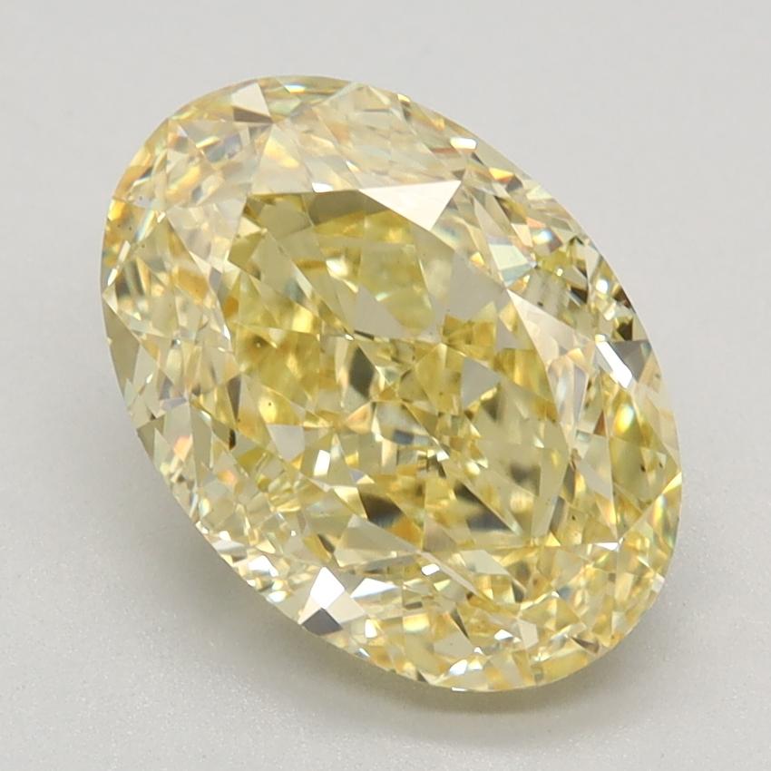 2.79 Ct. Fancy Vivid Yellow Oval Lab Grown Diamond