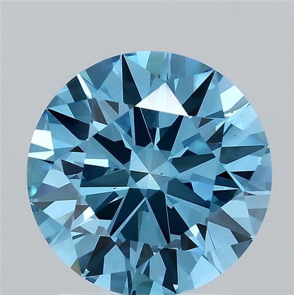2.00 Ct. Fancy Vivid Blue Round Lab Grown Diamond