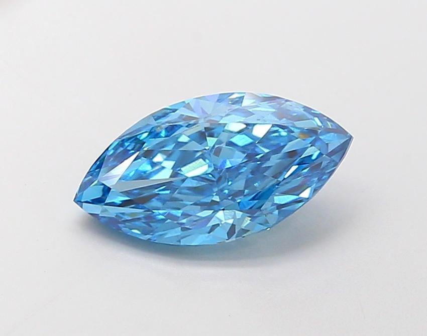 2.46 Ct. Fancy Vivid Blue Marquise Lab Grown Diamond
