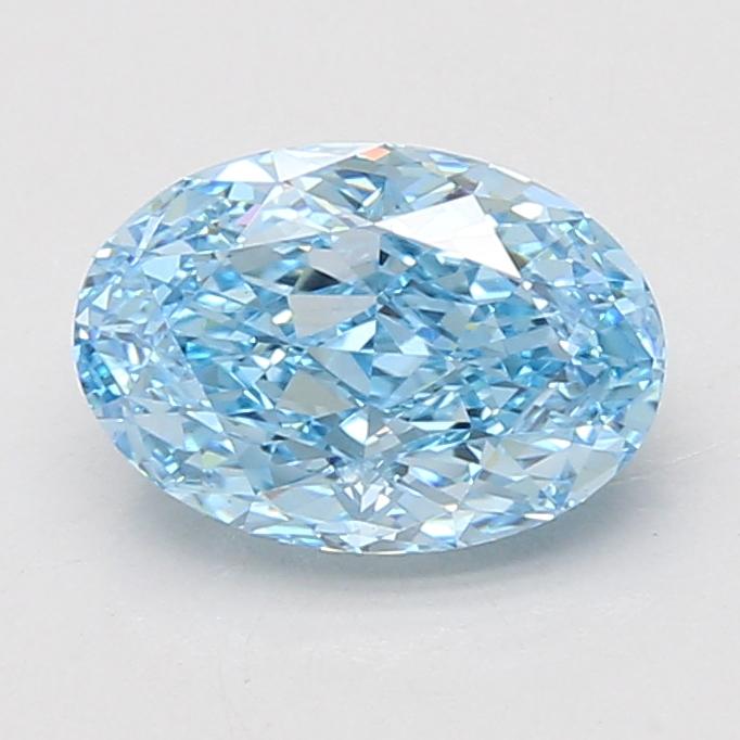 2.03 Ct. Fancy Vivid Blue Oval Lab Grown Diamond