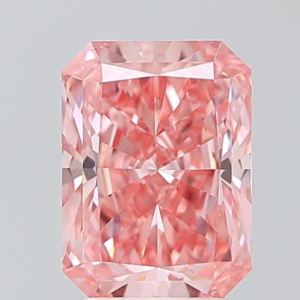 2.42 Ct. Fancy Vivid Pink Radiant Lab Grown Diamond