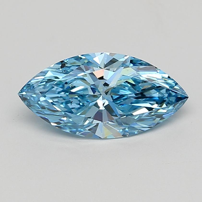 2.02 Ct. Fancy Vivid  Blue Marquise Lab Grown Diamond