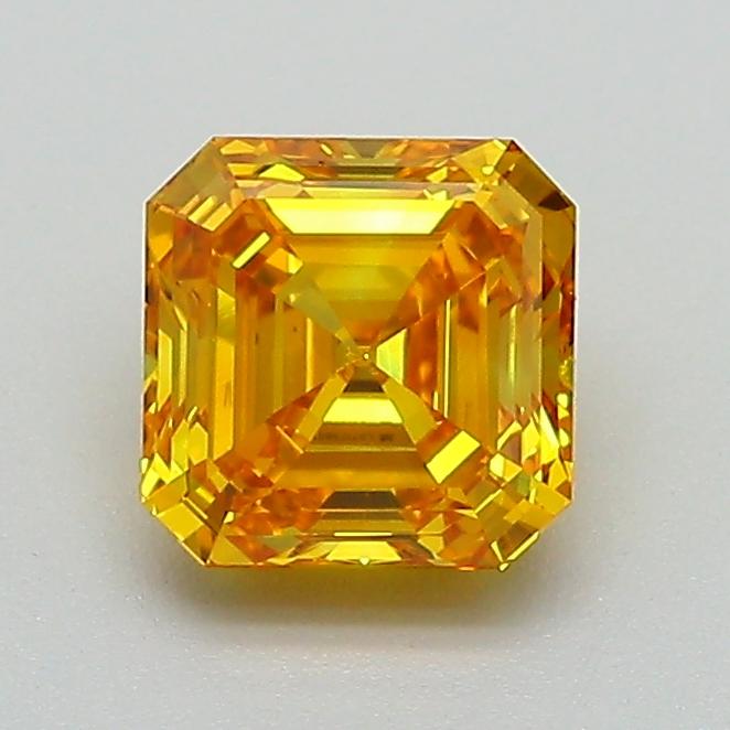 1.00 Ct. Fancy Vivid Yellow Asscher Lab Grown Diamond