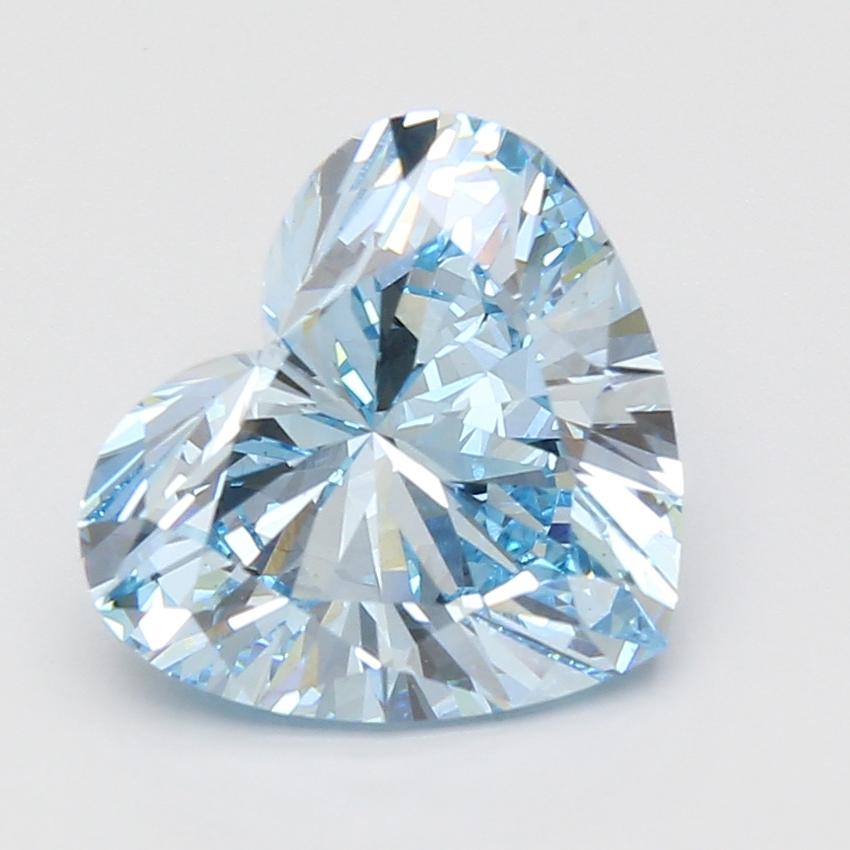 5.03 Ct. Fancy Vivid Blue Heart Lab Grown Diamond