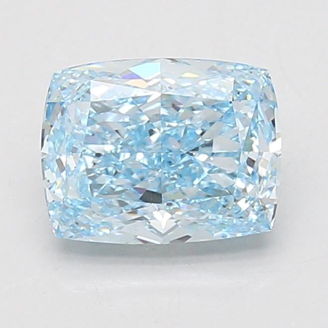 2.09 Ct. Fancy Vivid Blue Cushion Lab Grown Diamond