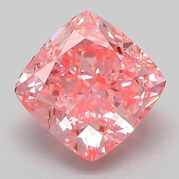 2.15 Ct. Fancy Vivid Pink Cushion Lab Grown Diamond